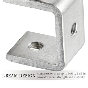 Kim loại nặng hình chữ <span class=keywords><strong>U</strong></span> kẹp cho chế biến kim loại CNC gia công nhỏ Máy tính để bàn kẹp i-beam thiết kế ổn định rộng hàm miếng đệm bảo vệ - Product Image 3