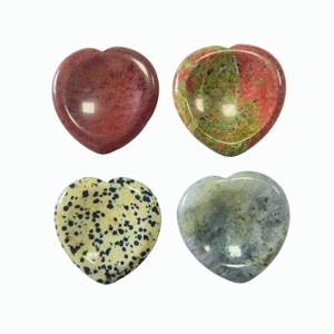 Pierre de méditation en unakite en forme de cœur, pierre de paume en gemme naturelle polie, vente en gros usine, accepte OEM ODM pour cadeau spirituel ou ornement - Product Image 6