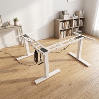 Base de bureau télescopique 3 positions assis-debout, à trois moteurs, silencieuse, électrique, réglable en hauteur, avec double poutre
