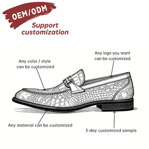 Mocasines de Cuero Genuino para Hombre, Estilo Europeo Americano, Punta en Pico, Cómodos y Transpirables, Personalizados OEM para Negocios Formales - Product Image 3