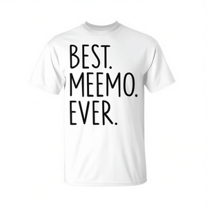 Best Meemo Ever T-Shirt blanc col rond unisexe adulte taille moyenne - Product Image 2