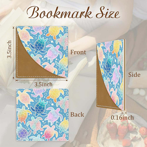 Segnalibri in Pelle PU a Forma di Tartaruga, Accessori per Libri, Segnalibri Personalizzati 9x9 cm per Regali - Product Image 1