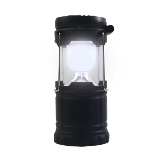 Solar Portable Outdoor Mini Camping Lamp with Fan and Stretch Tent Light 3*AA Battery for Campsites