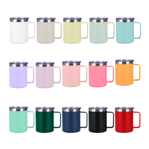 Factory Price Customized Color 12oz Insulated Coffee <b>Mug</b> with Lid Stainless Steel Coffee Travel <b>Mug</b> with Handle - Product Image 5