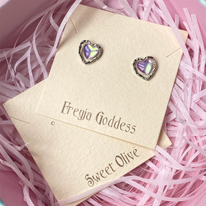 Wholesale Ring & <b>Earring</b> Necklace Display Tags with Logo Art Paper 3*2*0.1cm Size US Origin Price Tags Included - Product Image 6