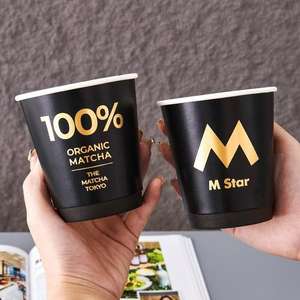 Vasos de Papel Desechables de Doble Pared para Bebidas Calientes de 12oz/10oz, con Tapa y Logotipo Personalizado, Hechos en China, Venta al Por Mayor para Cafeterías - Product Image 4