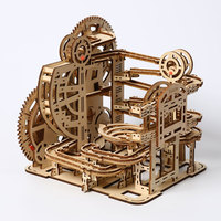 Puzzle 3D en bois en gros, modèle de circuit de billes mécanique, jouet en bois à assembler soi-même pour l'éducation STEM