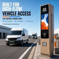 Système de gestion de contrôle d'accès des véhicules à l'entrée et à la sortie du parking avec reconnaissance de plaques d'immatriculation intégrée par caméra LED 5MP, TCP/IP