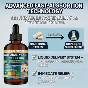 Gotas para Infecciones por Hongos en Perros OEM/ODM - Sin Granos, Absorción Rápida, 60ml, Reduce la Irritación, la Inflamación, Calma la Picazón y Alivia el Oído - Product Image 2