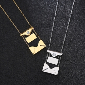 Collar de acero inoxidable <span class=keywords><strong>con</strong></span> diseño europeo moderno, tipo sobre, <span class=keywords><strong>con</strong></span> medallón para <span class=keywords><strong>foto</strong></span> interior y cristal DIY - Product Image 6