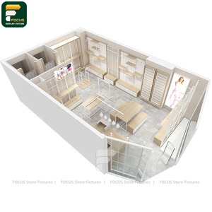 Mueble Moderno para Tienda de Moda, Exhibidor de Ropa, Estante de Pared, Mostrador de Caja, Espejo, Unidad Colgante para Boutique - Product Image 5
