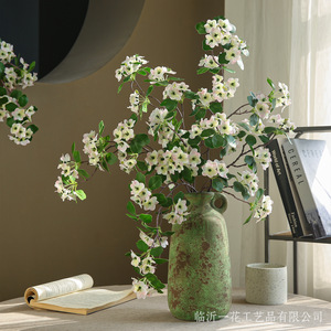 Bouquet de fleurs artificielles en velours Yihua Floral Art, blanc, décoration moderne pour la maison, fleurs en soie, ornement pour le salon - Product Image 5