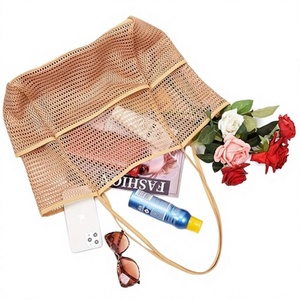 Custom Designer High Quality Reusable Beach Shopping Tote <b>Bag</b> Mesh <b>Travel</b> Beach <b>Bags</b> <b>for</b> <b>Women</b> - Product Image 4