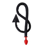Fouet long à double tête Fouet pour fessée Bouchon d'expansion anale en silicone BDSM Jouets sexuels pour adultes