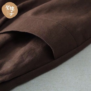 Women's Cotton Linen Midi <b>Skirt</b> <b>Elastic</b> Waist A-Line Solid Color Khaki Casual Wear - Product Image 3