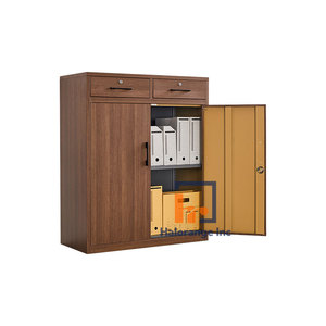 Volet roulant coulissant moderne atelier mobilier de bureau acier 2 tambours porte stockage faible hauteur classeur - Product Image 3
