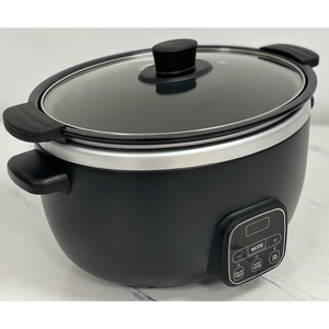 Casserole électrique à cuisson lente de <span class=keywords><strong>grande</strong></span> <span class=keywords><strong>capacité</strong></span> noire - 6-10L, programmable, maintien au chaud, minuterie de retard, couvercle en verre, pour la cuisine familiale à domicile - Product Image 1
