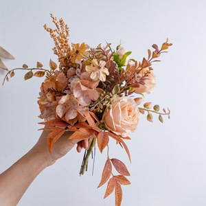 Bouquet de fleurs artificielles d'angle parfumé, roses en mousse plastique et tissu, décoration de mariage CF02108 - Product Image 2
