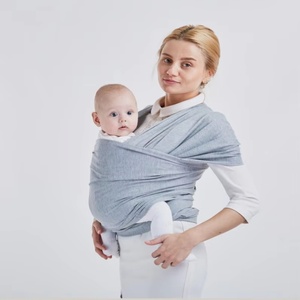 Porte-bébé en coton personnalisé pour <span class=keywords><strong>nouveau</strong></span>-nés Écharpes de <span class=keywords><strong>portage</strong></span> légères gris pour l'extérieur - Product Image 2