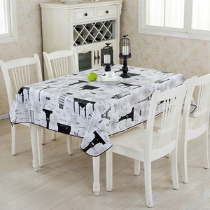 Couverture de Table carrée pour essuyer la nappe en PVC, nappe imprimée résistante à l'huile/à la moisissure - Product Image 5