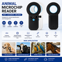 Lector de Microchip W90B RFID ABS para Animales, Lector de Etiquetas de Oreja con Microchip FDX-B/EMID para Perros y Gatos