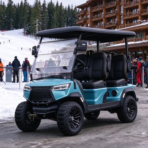 Carrito de Golf Eléctrico de Lujo de 4 Plazas con Suspensión Independiente Delantera y Trasera, Vehículo Todoterreno para Golf - Product Image 1