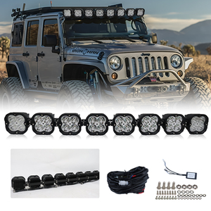 DRL tùy chỉnh 52inch 80W <span class=keywords><strong>Led</strong></span> Cube tại chỗ lái xe chùm sương mù làm việc ánh sáng 5inch hổ phách cho off-road xe phụ trợ đèn <span class=keywords><strong>LED</strong></span> - Product Image 2