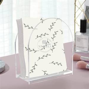 Online shopping U Shaped custom clear lucite napkin box tray acrylic tissue box holder