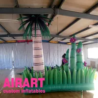 6 peças infláveis palmeiras gigante coco árvore de coco cor bola