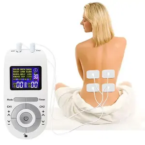 Penjualan langsung pabrik multifungsi unit TENS Stimulator otot denyut elektronik dengan bantalan elektroda EMS pijat tubuh