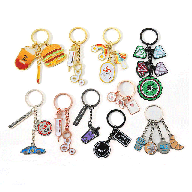 Soft Enamel Custom Metal Cute Charm Pendant Mexican Candy Mixed Keychain