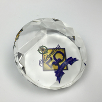 Presse-papiers rond en cristal K9 au design original pour souvenirs d'anniversaire