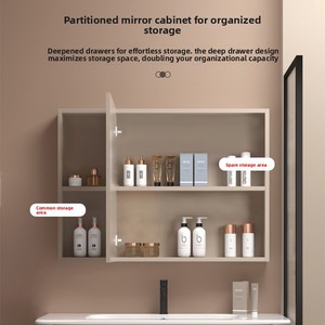 Meuble <span class=keywords><strong>de</strong></span> salle <span class=keywords><strong>de</strong></span> bain en aluminium spatial tout-en-un <span class=keywords><strong>avec</strong></span> lavabo <span class=keywords><strong>et</strong></span> toilettes, design modulaire nordique, combinaison murale - Product Image 2