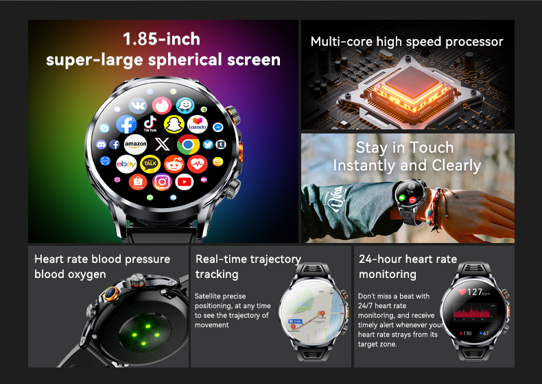 Blue H18 Ultra 5G Wifi Touch Watch Smart Features Style