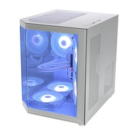 Pcooling Boîtier d'ordinateur personnalisé Panneau de verre Boîtier pour PC Cube Atx Mid Tower Boîtier pour ordinateur de bureau de jeu