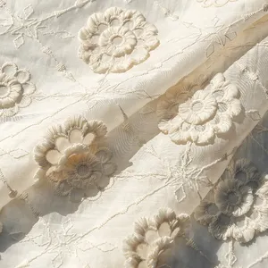 High Quality Dress Wholesale Fabric Wedding Dress Dubai Lace Lace Trim 3D Flower Lace Fabric