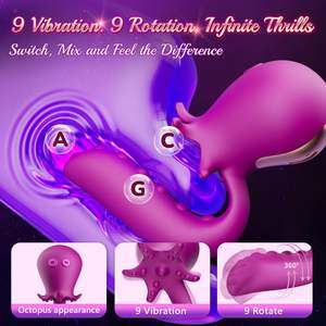 ऐप यौन स्विंग रोटेशन फिंगर वाइब्रेटर एयर पल्स फट क्लिटोरल उत्तेजक टेंटेकल ऑक्टोपस महिलाओं के लिए वाइब्रेटर - Product Image 3