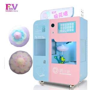 Nieuwste Type Volautomatische Funvending Roze & Blauwe Fee Commerciële Cotton Candy Floss Machine