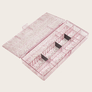 Caja de Almacenamiento Transparente para Escritorio, de Plástico con Tapa, Organizador de Cosméticos a Prueba de Polvo, Organizador de Maquillaje con Múltiples Compartimentos - Product Image 2