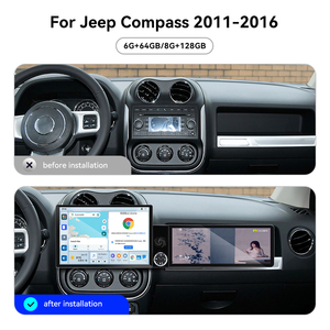 หน้าจอ ZWNAV 13.1 นิ้ว + 12.3 นิ้ว สำหรับรถ Jeep Compass ปี 2011-2016 ระบบ Android 15 รองรับ Wireless Carplay DSP GPS Navi วิทยุติดรถยนต์ สเตอริโอ 4G WiFi OEM - Product Image 5