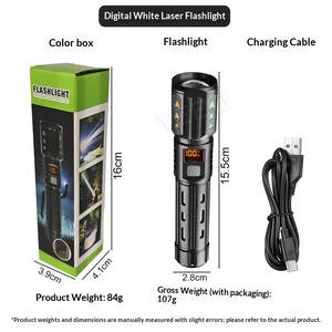 Mini Torcia Portatile con Zoom e 3 Livelli di Luminosità, Ricarica USB-C, Display Digitale, Ideale per Casa e Campeggio - Product Image 2