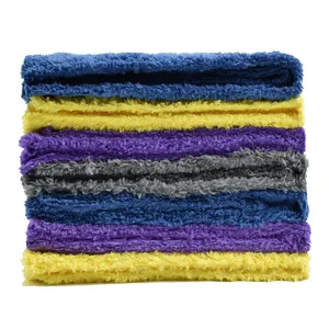 500gsm Edge Less Microfiber Towels Car Drying Wash Detailing Buffing Polishing Towel With Plush Edgeless Microfiber Cloth