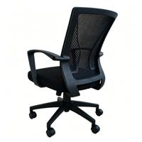 Chaise de bureau en maille à dossier moyen, avec accoudoirs fixes en PP, réglable en hauteur et pivotante, vente en gros d'usine