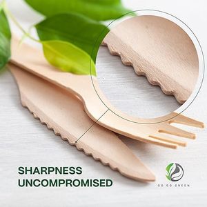 Custom Packaging Wooden Utensils Eco Friendly Products Biodegradable Food Packaging Bamboo Cutlery Set <strong>Spoon</strong> <strong>and</strong> <strong>Fork</strong> - Product Image 2