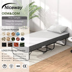 <span class=keywords><strong>Lit</strong></span> Pliant en Métal avec Matelas, Conception de Luxe et Confort, <span class=keywords><strong>Lit</strong></span> d'Appoint Portable pour Adultes, Hôtellerie et Gîtes - Product Image 1