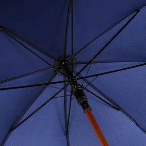 Paraguas de Viaje para Adultos con Logotipo Personalizado, 8 Varillas, Mango de Madera, Diseño Clásico, Semi-Automático, Estilo Recto, con Tela Pongee - Product Image 5