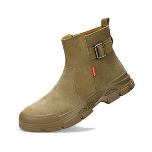 Chaussures de sécurité de soudage en cuir suédé de haute qualité, faciles à porter, chaussures de sécurité de travail - Product Image 4