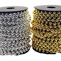 Chaînes de perles imitation perle faites à la main en or et argent pour la vente en gros, idéales pour les fournitures de mariage et de fête, parfaites pour la rentrée scolaire