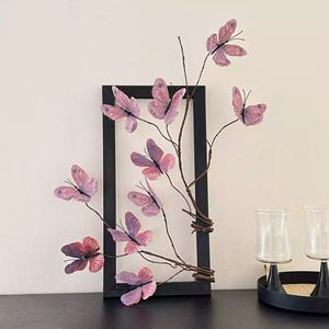 Arrangement floral de papillons artificiels en soie, fait main, décoration pour la maison, le bureau, la table, bouquet de 30 cm à 100 cm - Product Image 2