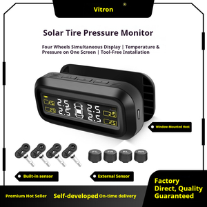 Système de surveillance de pression des pneus (TPMS) interne solaire USB à double charge pour voiture, affichage numérique LED, correspondance rapide, sans programmation - Product Image 2